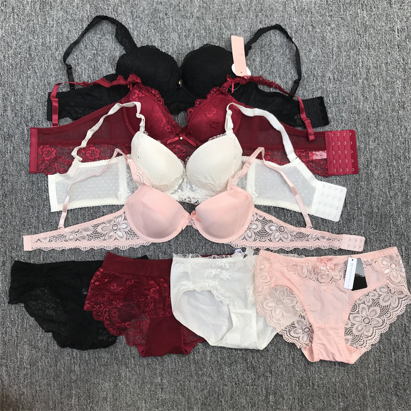 Export to Mexico Guatemala Foreign Trade Underwear Tail Single Collector Breast Bow bra Small Cup bra stock