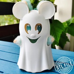跨境新品Labubu Kind Mickey Ghost 拉布布善良的米奇幽灵装饰品