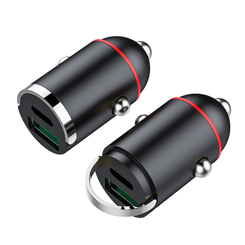 New car charger one to two 100w super fast charging multi-function cigarette lighter mini hidden pull-tab car charger