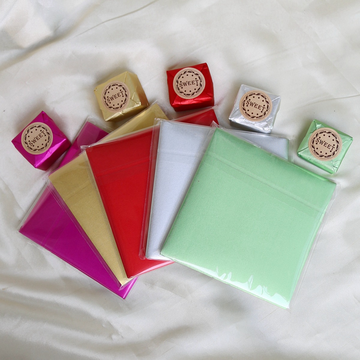 100张绿色复合铝箔锡箔纸 巧克力烘焙包装纸 包红糖黑糖茶叶10x10