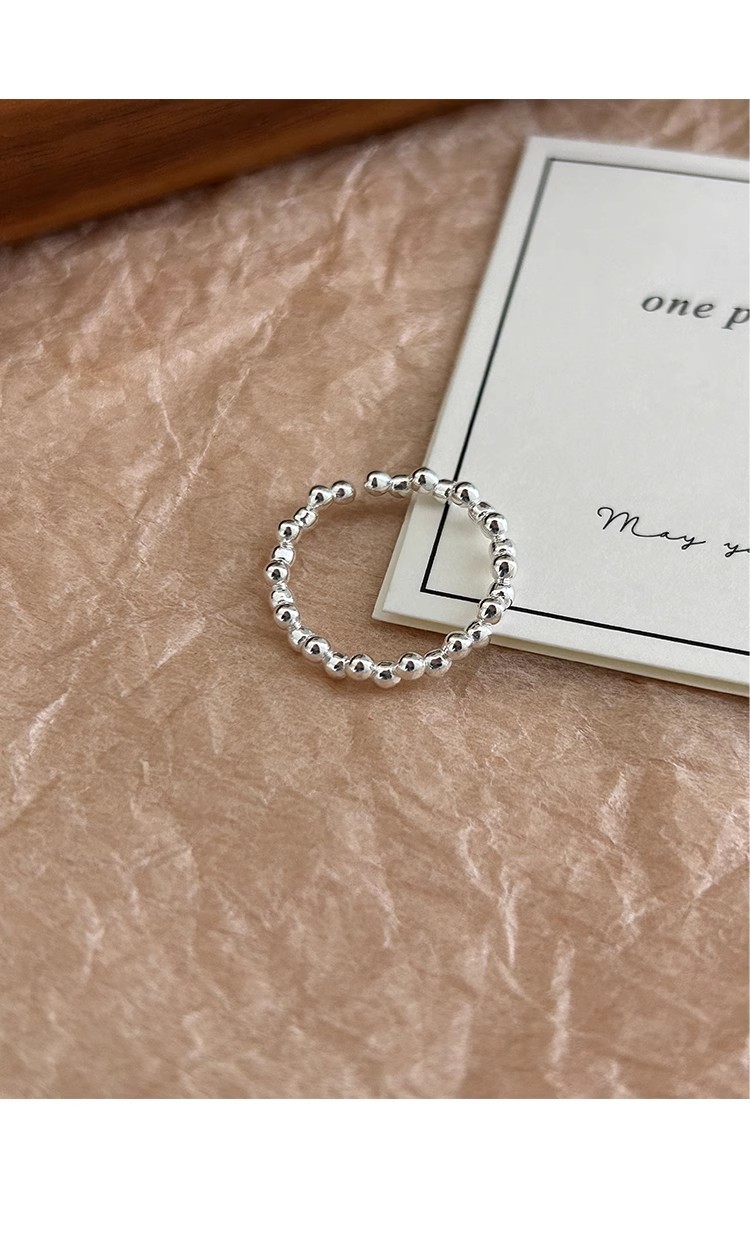 Simple Style Round Square Sterling Silver Polishing Rings display picture 4