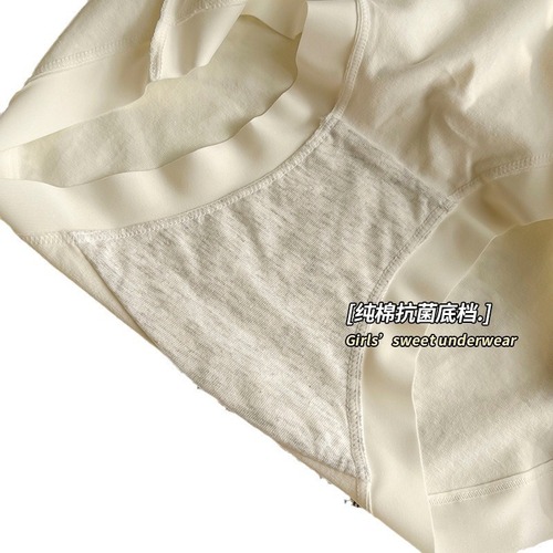 Category A baby cotton 7A pure cotton underwear women's mid-high waist antibacterial bottom grade seamless comfortable hip-covering women's underwear