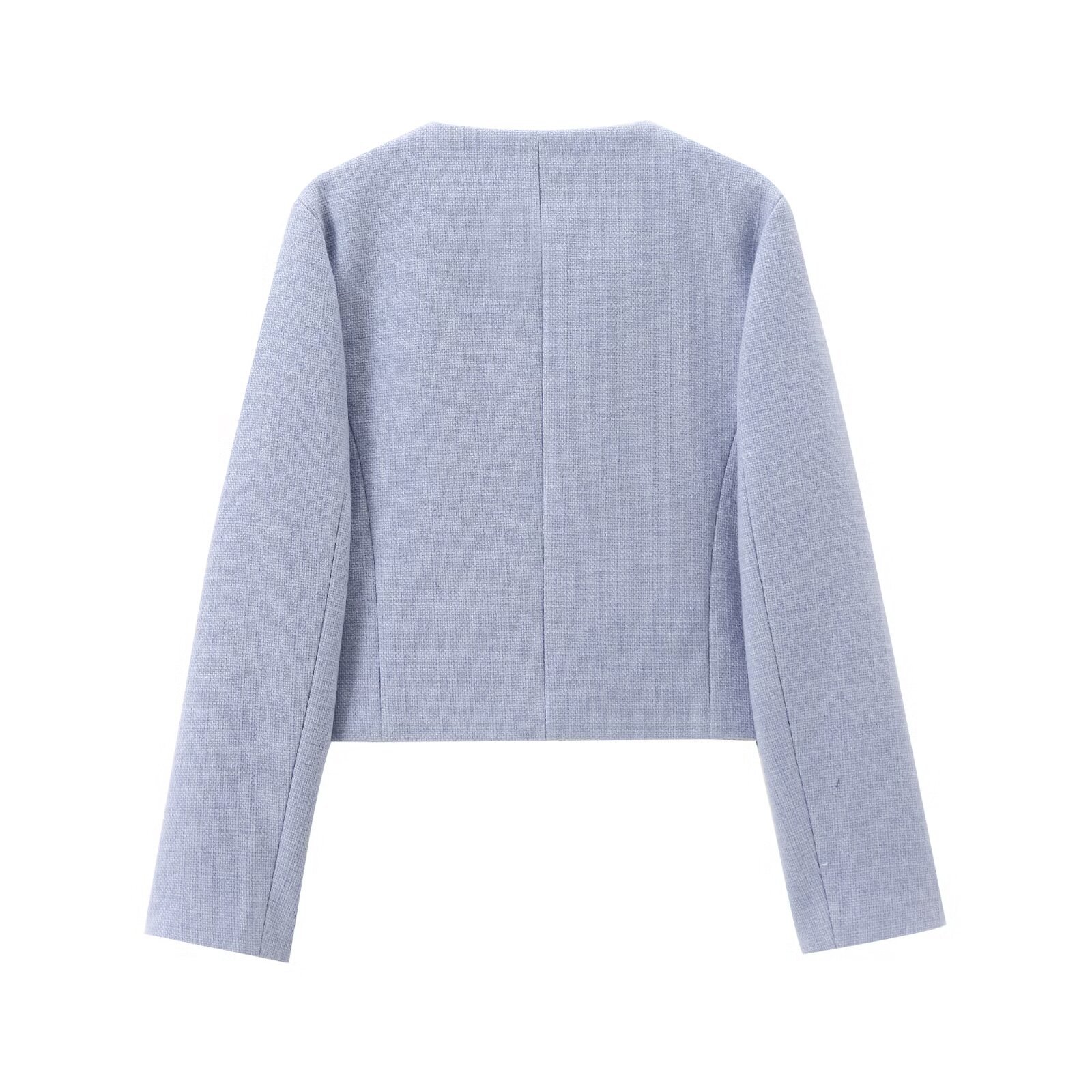 420g Weight Casual Jacket Outerwear Type Long Sleeve Sleeve Length Single Breasted Placket Type Regular Sleeve Sleeve Type Polyester Fabric Type Short Top Length Coat Tops Type Casual, Daily Occasion Round Neck Neckline Regular Fit Fit Type Solid Color Pattern Spring, Autumn Season Women's Gender Pocket Design Elegant, Streetwear Style Women's Elegant Streetwear Solid Color Pocket Single Breasted Coat Casual Jacket 10