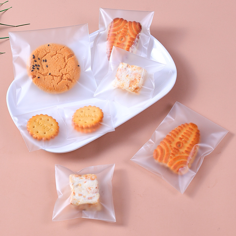 Bolsa de galletas esmerilada gruesa autoadhesiva copo de nieve bolsa de alimentos de embalaje crujiente CP material de película mate compuesto