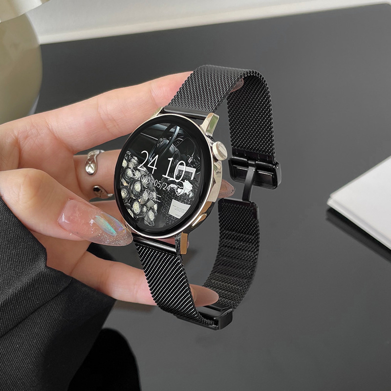 Metal folding magnetic closure-black