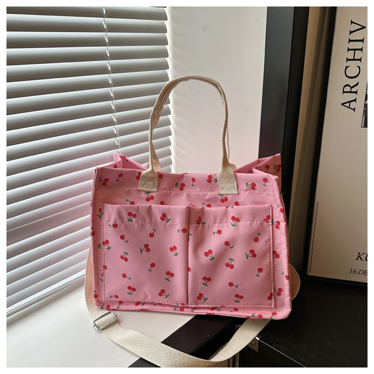 Large-capacity canvas student class 2024 Autumn new Korean-style trendy and personalized printed tote handbag for women undefined