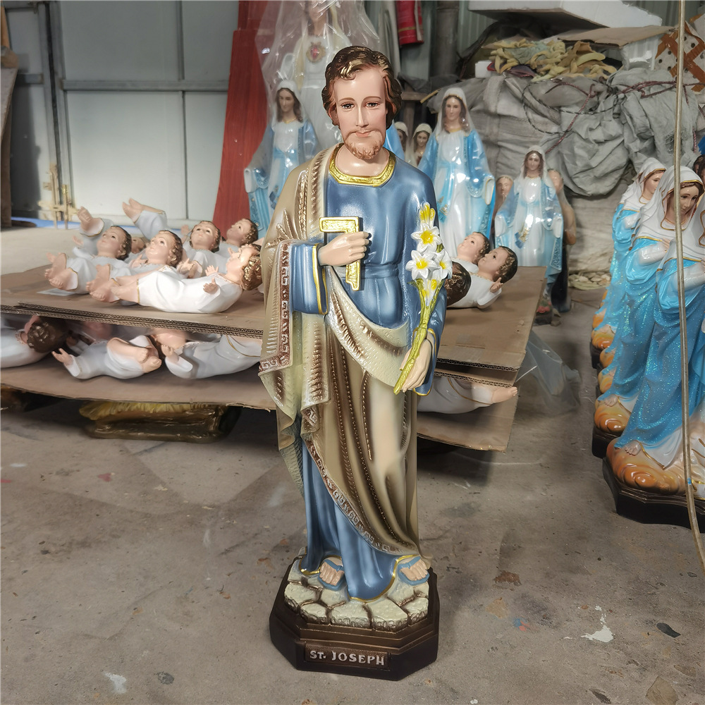 Estatua de San José de Resina para Sala de Estar e Iglesia