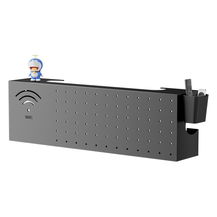 Router Placement Rack Wall Hanging Punch-free Set-top Box Storage Rack Optical Cat wifi Box Network Cable Socket Shielding Box