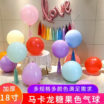 Wholesale thickening 18 circular Macaroon balloon Wedding celebration decorate pinkycolor latex balloon birthday Party arrangement