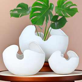 北欧水培花盆陶瓷无孔创意铜钱草金钱草水养植物器皿家居碗莲碗莲