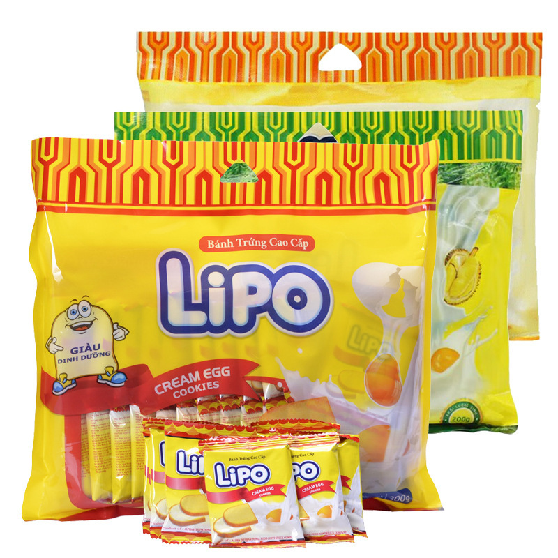 Vietnam Imported Snack LIPO Egg Milk Chocolate Bread Dry Coated Biscuits 300g Breakfast Snack Food Vietnam Imported Snack LIPO Egg Milk Chocolate Bread Dry Coated Biscuits 300g Breakfast Snack Food