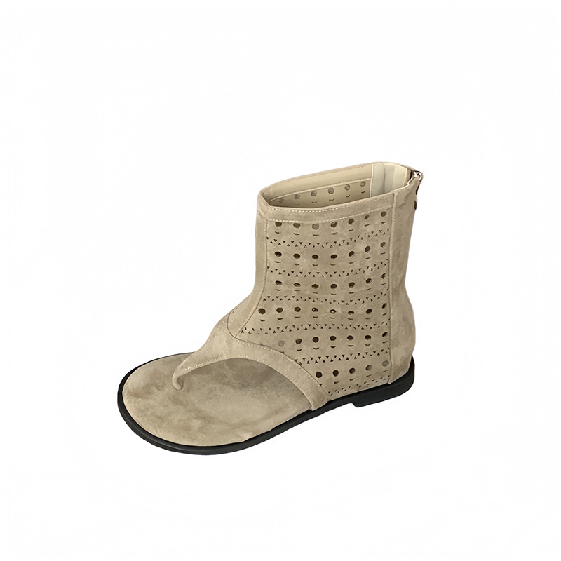 French-style Thong Sandals, Hollow Breathable Cool Boots, 2026 Summer New Model, Height-increasing Roman Shoes, Short_voghion.com