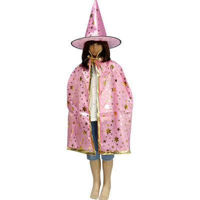 Capa de Halloween niños adultos bola vestir estrella de cinco puntas capa sombrero traje Cosplay