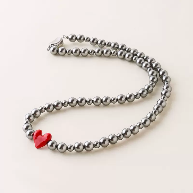 Necklace from pearl, design brand accessory