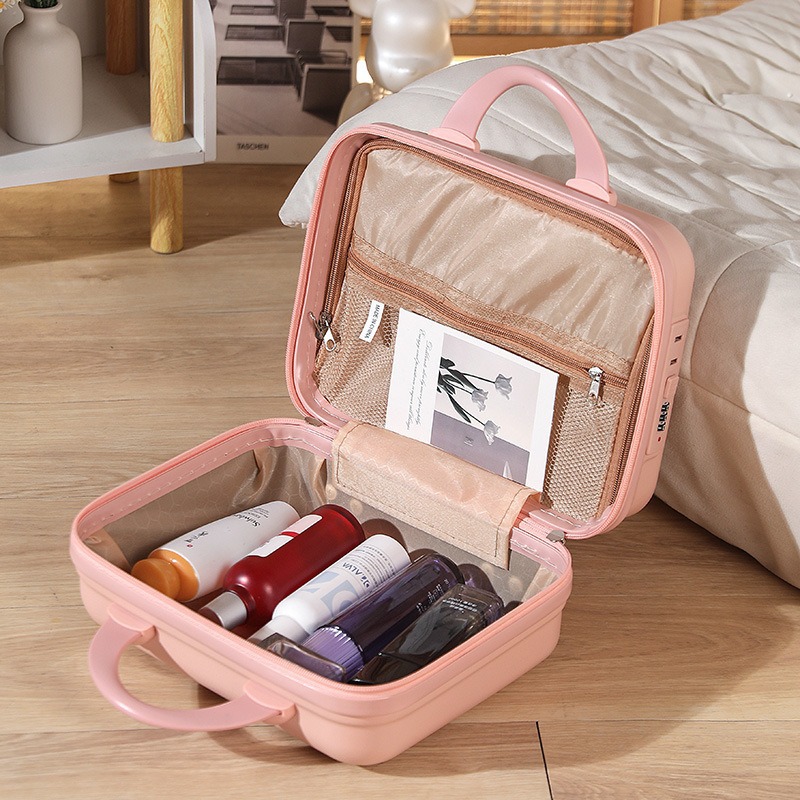 Mini maleta de oso de dibujos animados lindo para niños de 14 pulgadas, maleta de contraseña, maleta de almacenamiento, maleta de embarque, regalo de mano