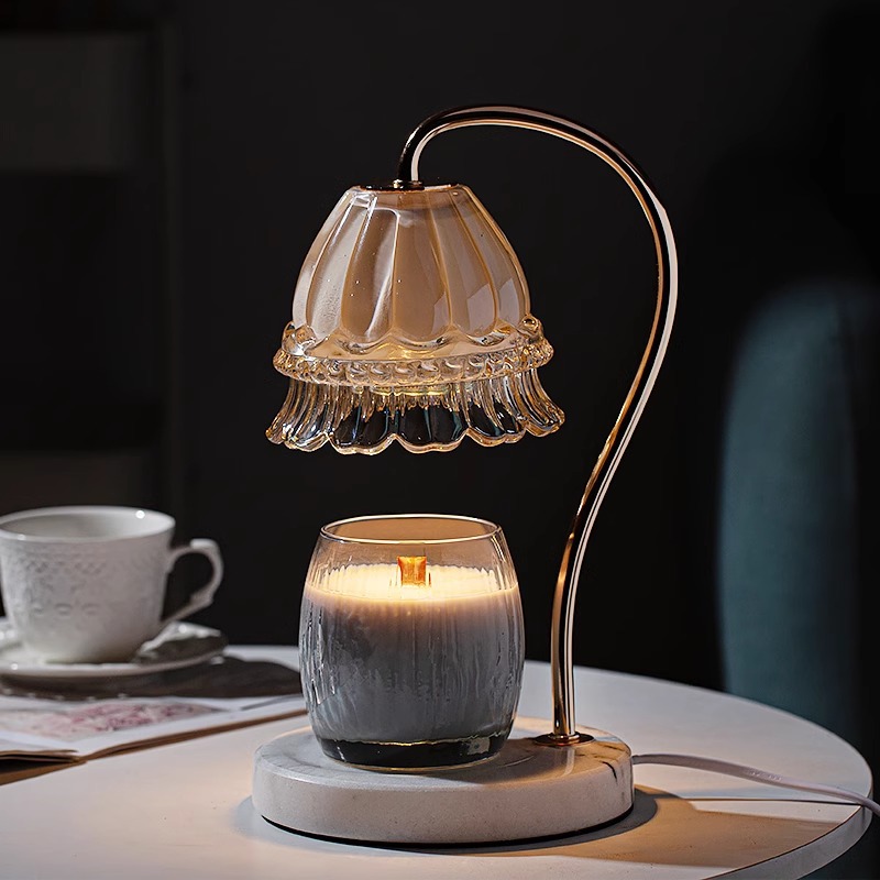 Luz de cera de aromaterapia GUXEA, lámpara de noche americana moderna francesa, regalo de cumpleaños, lámpara de mesa de fragancia sin fuego
