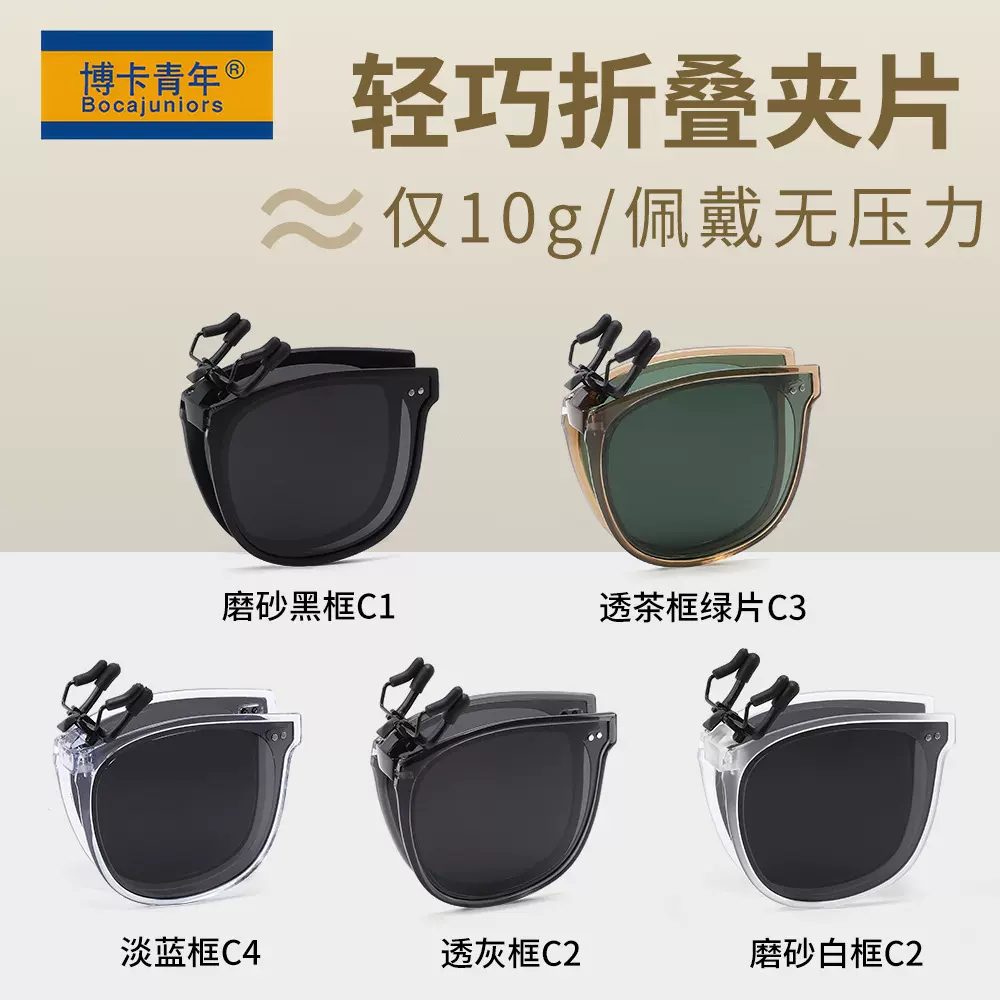 2025年新款可折叠墨镜夹片偏光镜近视太阳眼镜男女皆可夹片 SSS27
