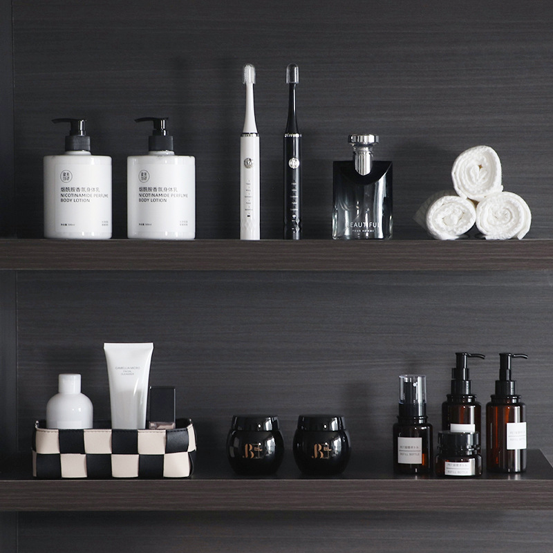 [Bathroom Cabinet Bathroom Ornaments] Model Room Bathroom Exhibition Hall Toothbrush Cream Press Laundry Bottle Towel Decoration