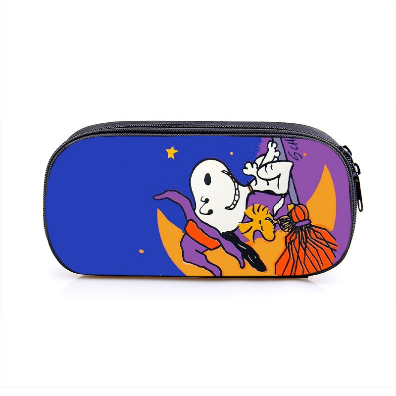 Nuevo Snoopy transfronterizo bolsas de lápiz de gran capacidad creativas caja de papelería de dibujos animados de alto valor de la cara caja de lápiz para estudiantes de primaria