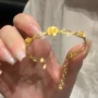 缠绕双层复古黄金色手链