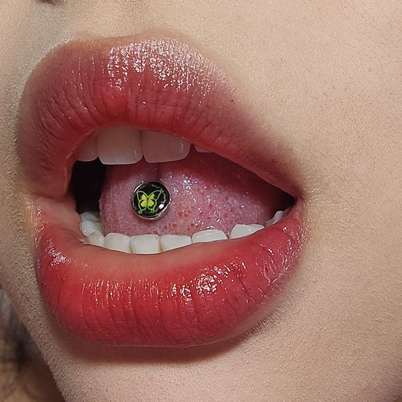 (Cross-border trading), cute tongue piercing stainless steel