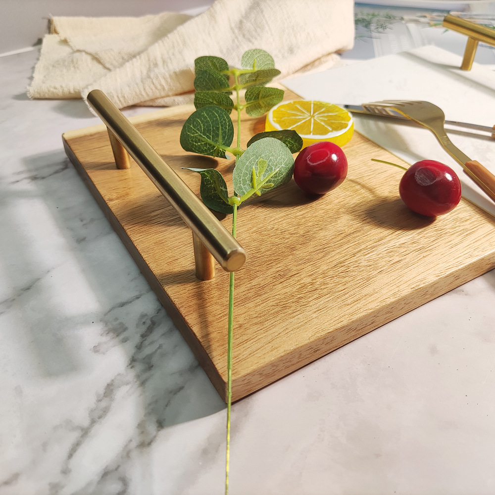 Fábrica de bandejas de mármol de estilo nórdico paneles de pastel de frutas de sushi bandejas de mármol de madera acacia