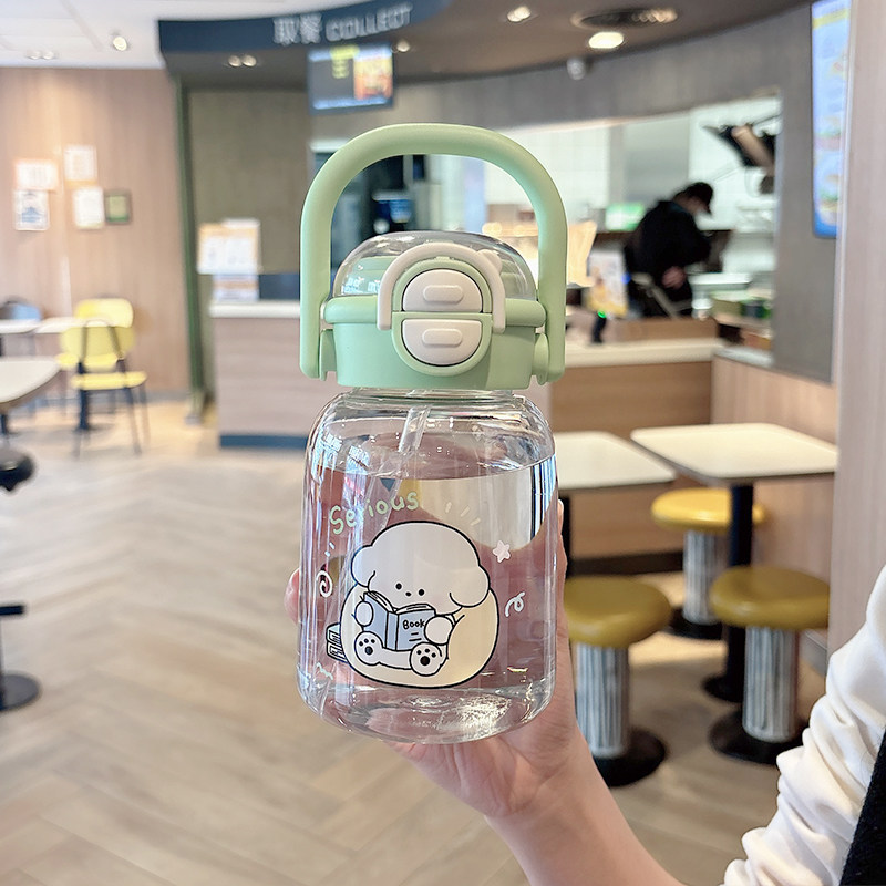 Tazas de agua para niños, niños y niñas, tazas de paja especiales para estudiantes, tazas de plástico portátiles resistentes a altas temperaturas