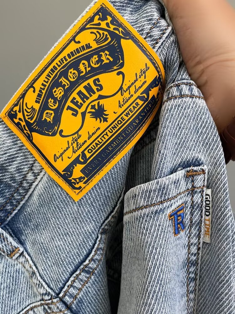 Men's Premium Slim Straight Stretch Jeans With Embroidery Durable_voghion.com