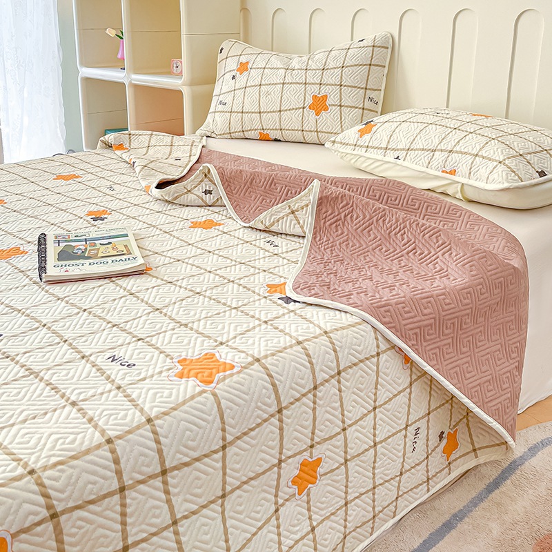 2024 nuevo producto de impresión de algodón cubierta de cama de algodón ins ventana doble cubierta de cama lavable a máquina multipieza conjunto exclusivo transfronterizo