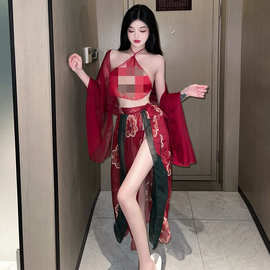 雪梦霓情趣内衣性感激情床上勾人汉服飞天诱惑旗袍套装可一件代发