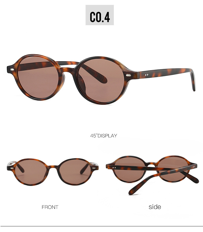Elegant Streetwear Color Block PC UV400 Protection Oval Frame Full Frame Glasses display picture 11