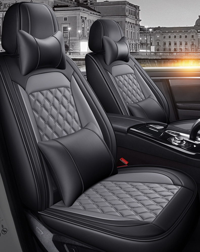 24 years of cross-border leather Amazon foreign trade full leather diamond car cushion four-season cushion five-seat all-inclusive seat cover cushion