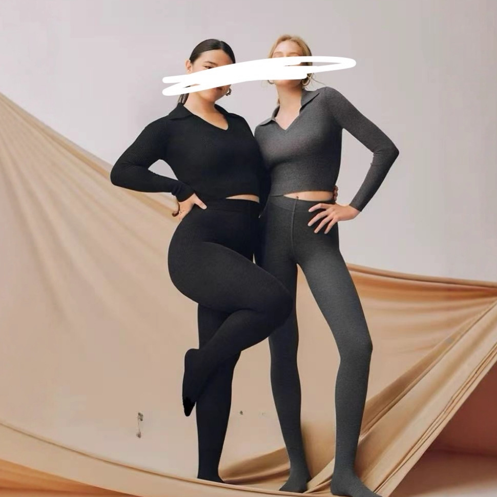 【KZ9398】大弹力秋款棉氨平纹打底袜 连袜裤 打底裤踩脚裤