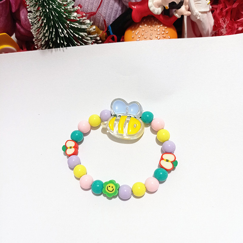 Cartoon Style Bee Butterfly Duck Plastic Resin Seed Bead Women's Bracelets display picture 6