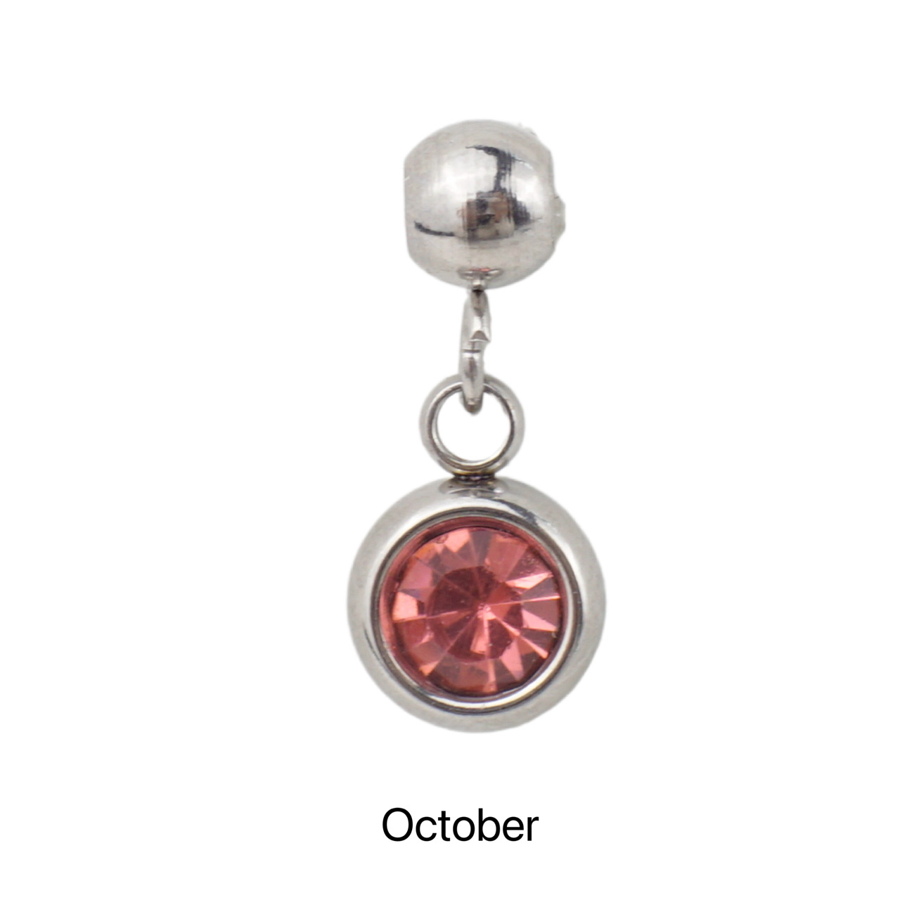 10g Weight Pendant Jewelry Making Type Birthstone Inlay Material DIY Jewelry Accessories Classification 5 PCS/Package Quantity 304 Stainless Steel Material Round Pattern All Seasons Season Simple Style Style 5 PCS/Package 304 Stainless Steel Birthstone Round Pendant 2