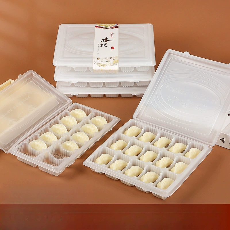 Одноразовая упаковка для пельменей, контейнер для выноса, коробка для замороженных вонтонов, комбинированная коробка для пельменей, коммерческий пластиковый ланч-бокс, утолщенный