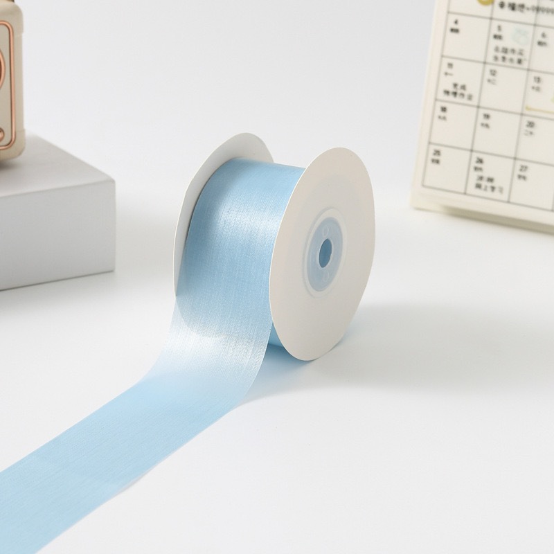 Inventario de 4cm seda de leche cinta de nieve de alta sensibilidad cinta de cabello DIY accesorios flores regalo ramo de flores cinta de flores