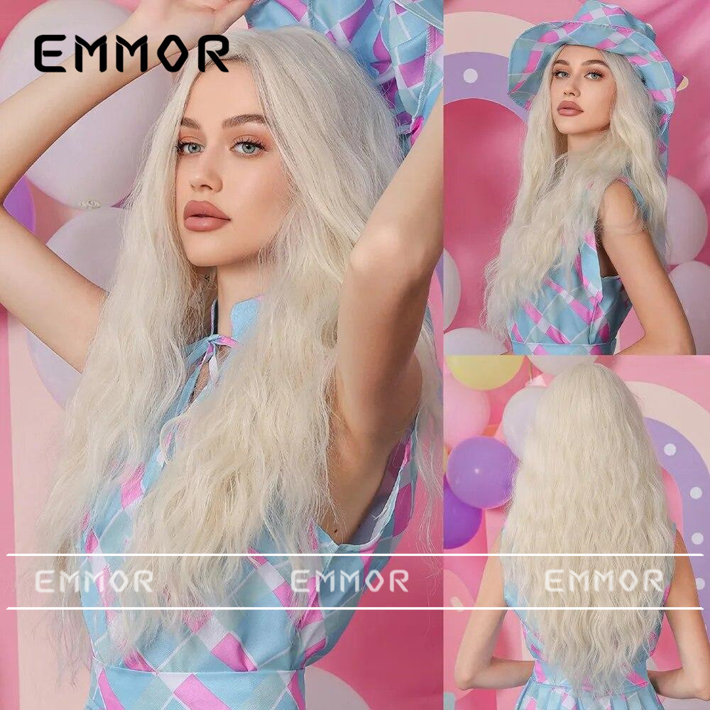 Venta caliente transfronteriza de Amazon, encaje de frente multicolor, ondas grandes, cabello largo y rizado, peluca de moda, cabello completo