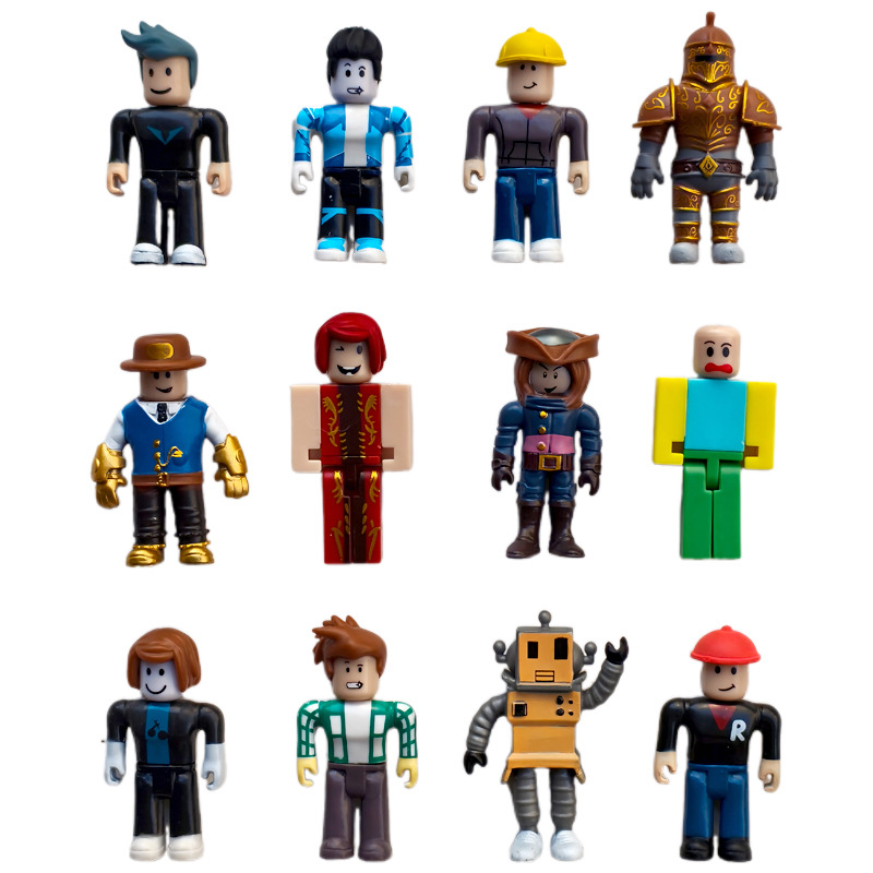 跨境三寸虚拟世界12款公仔手办 游戏周边人偶模型 卡通动画摆件