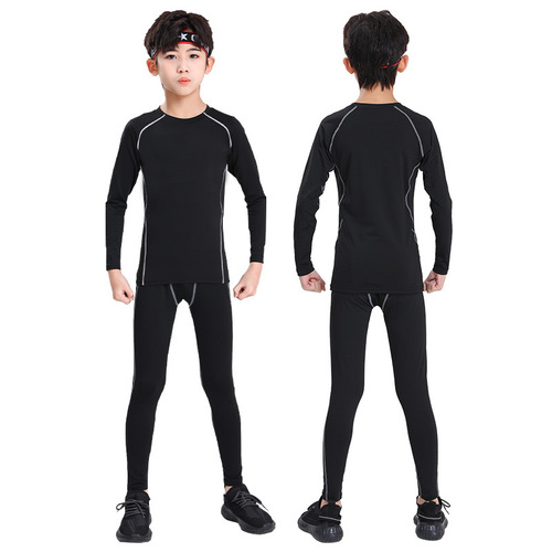 Basketball uniform boys training quick-drying bottoming clothing tights autumn and winter football sports suit customized children's boys