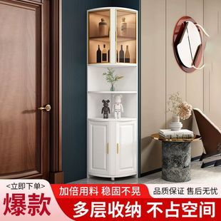 Corner Triangle Cabinet Corner Side Cabinet Storage Storage Rack Living Room Bedroom Turning Right Angle Cabinet Solid Wood Corner Cabinet