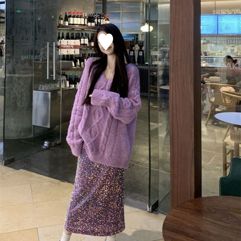 plus size Sequins Sparkling Skirt Women's 2025 Spring and Autumn New High Waist Straight Skirt Split Long Skirt Hip Skirt plus size Sequins Sparkling Skirt Women's 2025 Spring and Autumn New High Waist Straight Skirt Split Long Skirt Hip Skirt