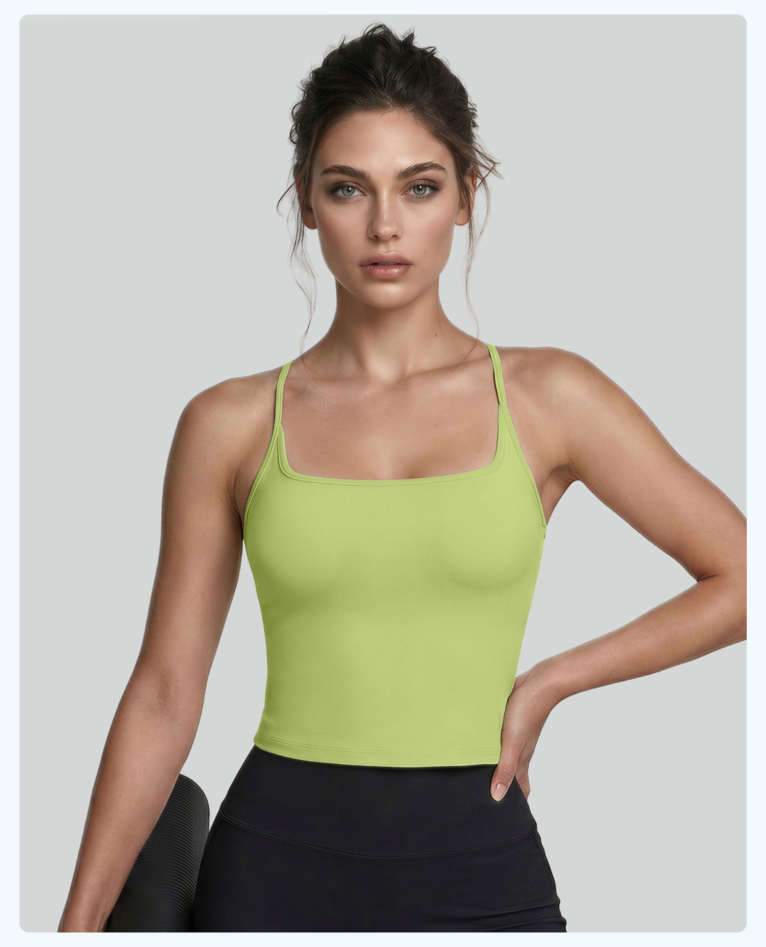 Yoga fitness vest top voor dames elastisch met racerback_voghion.com