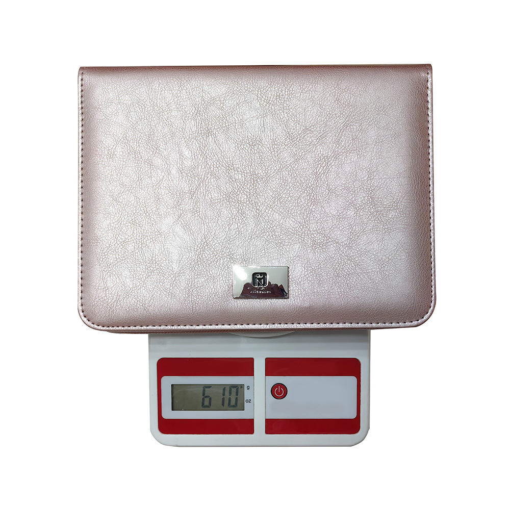 Herramientas de tejido rojo de doble punta aguja de lana roja aguja de suéter de alúmina 20cm 11 bolsa de Pu