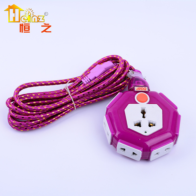 八卦二扁外贸出口带开关大功率东南亚 泰国缅甸007接线板插座