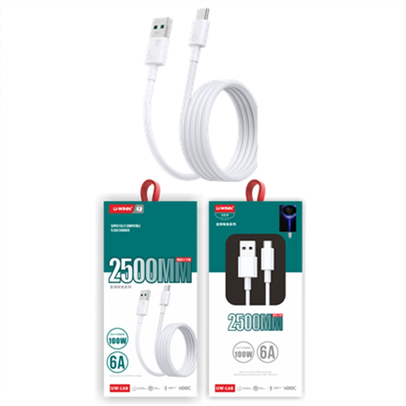 6A extended 2.5m fast charging suitable for iPhone Honor Android Type-C universal V8 charging cable data cable