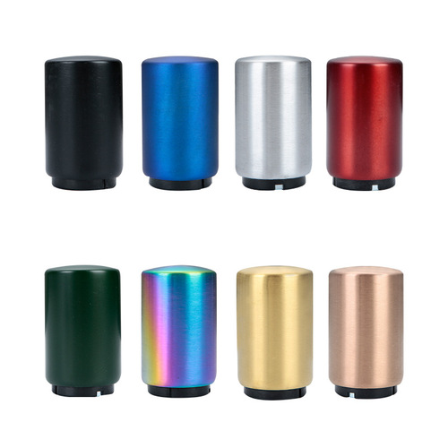 430 stainless steel beer bottle opener, creative push-type round automatic cap opener, magnetic suction type, logo printable