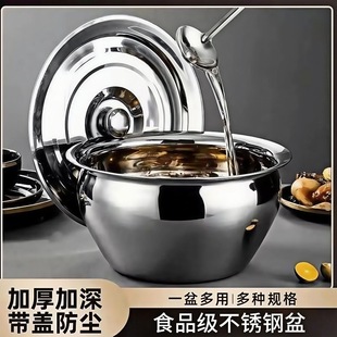 Stainless Steel Oil Basin Food Grade Lard Basin with Lid for Home Restaurant Commercial Chef Special Oil Drum over Oil Basin
