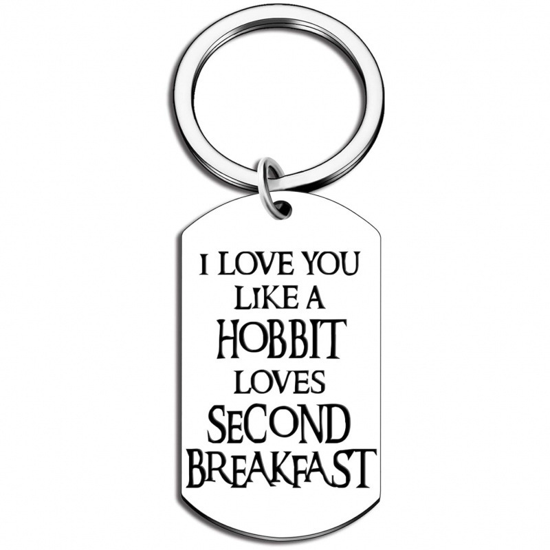 Loves Second Breakfas stainless steel keychain for boyfriend, husband, son