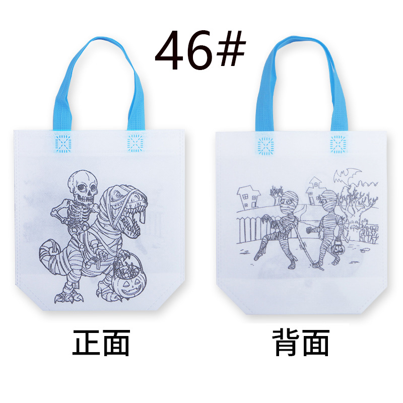 Bolsa de tela no tejida para graffiti, fiesta infantil, manualidades, pintura a mano, coloreado, bolso RPET CPCE